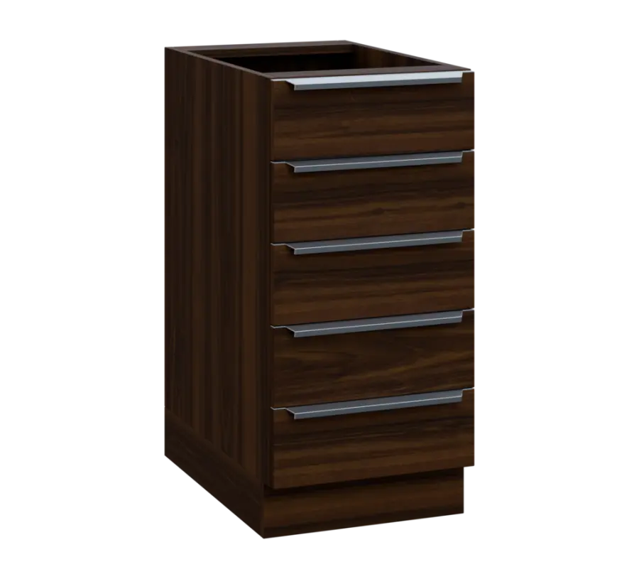 SIS - 4Z52 spodní skříňka, 5-zásuvková, 870x400x600, ořech královský