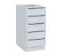 SIS - 4Z52 spodní skříňka, 5-zásuvková, 870x400x600, bílá