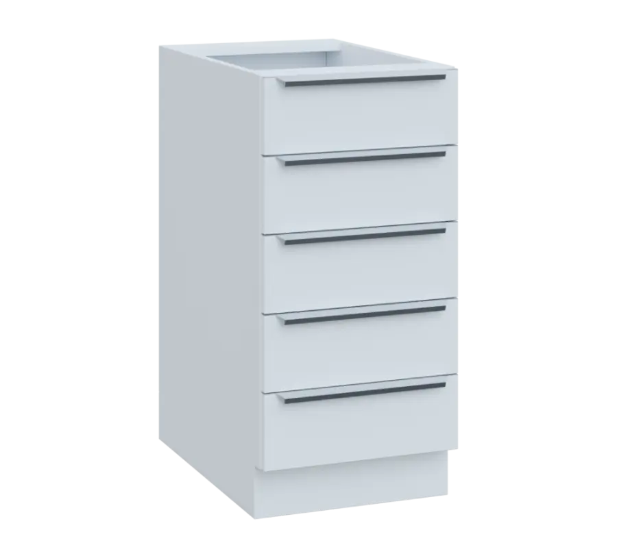 SIS - 4Z52 spodní skříňka, 5-zásuvková, 870x400x600, bílá