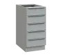 SIS - 4Z52 spodní skříňka, 5-zásuvková, 870x400x600, šedá