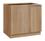 SISR - 9 spodní skříňka, rohová, 1-dveřová, levá, 870x900x600, dub bardolino