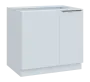 SISR - 9 spodní skříňka, rohová, 1-dveřová, levá, 870x900x600, bílá