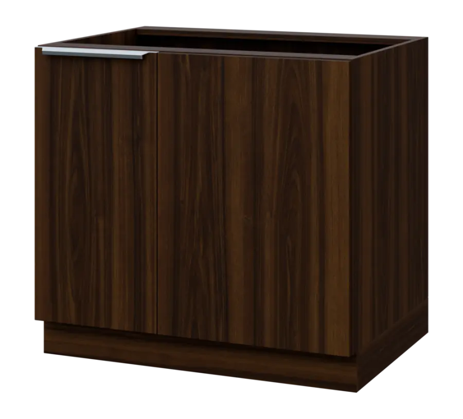 SISR - 9 spodní skříňka, rohová, 1-dveřová, pravá, 870x900x600, ořech královský