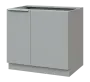 SISR - 9 spodní skříňka, rohová, 1-dveřová, pravá, 870x900x600, šedá