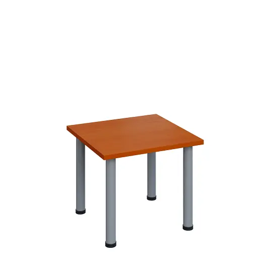 G-43 Konferenční stolek 600 x 600 mm, deska 25 mm, třešeň šumavská / nohy stříbrné RAL9006
