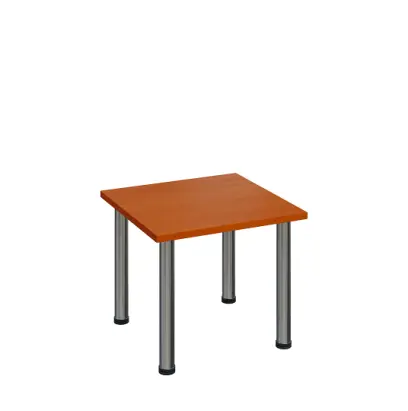 G-43 Konferenční stolek 600 x 600 mm, deska 25 mm, třešeň šumavská / nohy chrom