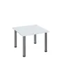 G-43 Konferenční stolek 700 x 700 mm, deska 18 mm, bílá / nohy chrom