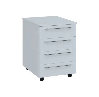 LXK 2 - 01 kontejner pojízdný, 4-zásuvkový, deska 25 mm, bez zámku, bílá