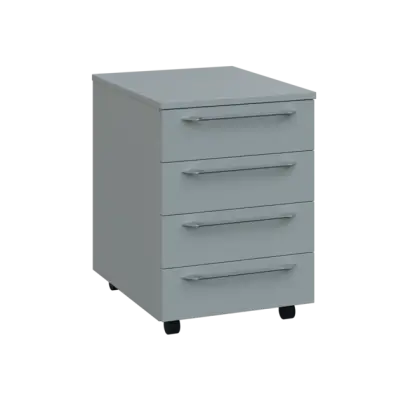 LXK 2 - 01 kontejner pojízdný, 4-zásuvkový, deska 25 mm, bez zámku, šedá