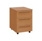 LXK 1 - 00 kontejner pojízdný, 3-zásuvkový, deska 18 mm, centrální zámek, buk royal