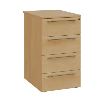 LXKC 1 - 65 kontejner přístavný, 4-zásuvkový, deska 18 mm, centrální zámek, 750x430x560, javor horsk