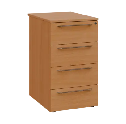 LXKC 1 - 65 kontejner přístavný, 4-zásuvkový, deska 18 mm, centrální zámek, 750x430x560, buk royal