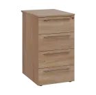 LXKC 1 - 65 kontejner přístavný, 4-zásuvkový, deska 18 mm, centrální zámek, 750x430x560, dub bardoli