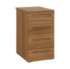 LXKC 1 - 65 kontejner přístavný, 4-zásuvkový, deska 18 mm, centrální zámek, 750x430x560, ořech světl