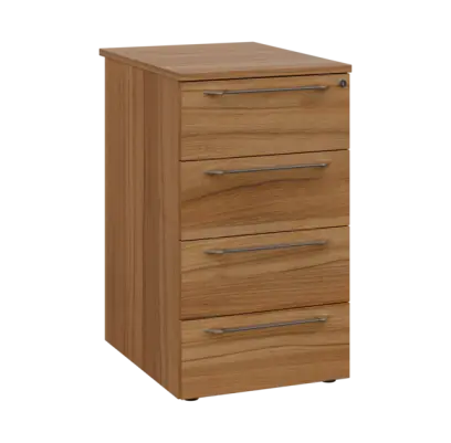 LXKC 1 - 65 kontejner přístavný, 4-zásuvkový, deska 18 mm, centrální zámek, 750x430x560, ořech světl