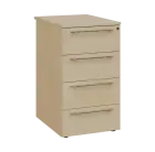 LXKC 2 - 65 kontejner přístavný, 4-zásuvkový, deska 25 mm, centrální zámek, 750x430x560, bříza světl