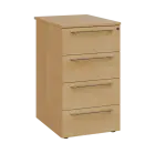 LXKC 2 - 65 kontejner přístavný, 4-zásuvkový, deska 25 mm, centrální zámek, 750x430x560, javor horsk