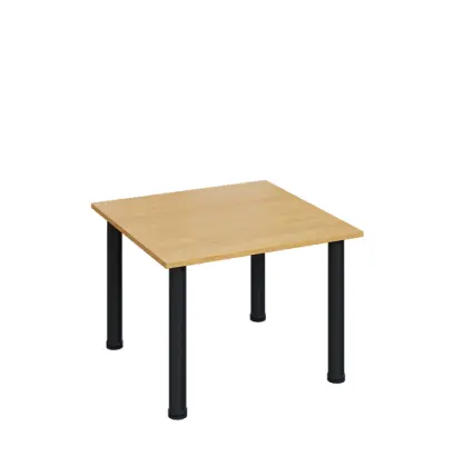 G-43 Konferenční stolek 700 x 700 mm, deska 18 mm, javor horský / nohy černé RAL9005