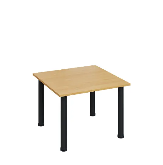 G-43 Konferenční stolek 700 x 700 mm, deska 18 mm, javor horský / nohy černé RAL9005