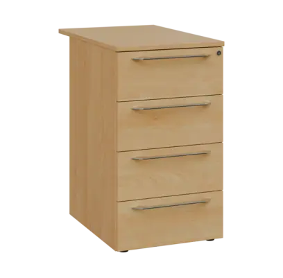 LXKC 1 - 75 kontejner přístavný, 4-zásuvkový, deska 18 mm, centrální zámek, 750x430x560, javor horsk