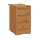 LXKC 1 - 75 kontejner přístavný, 4-zásuvkový, deska 18 mm, centrální zámek, 750x430x560, buk royal