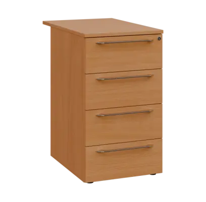 LXKC 1 - 75 kontejner přístavný, 4-zásuvkový, deska 18 mm, centrální zámek, 750x430x560, buk royal