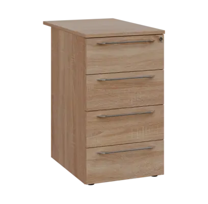 LXKC 1 - 75 kontejner přístavný, 4-zásuvkový, deska 18 mm, centrální zámek, 750x430x560, dub bardoli