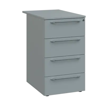 LXKC 2 - 75 kontejner přístavný, 4-zásuvkový, deska 25 mm, centrální zámek, 750x430x560, šedá