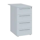 LXKC 1 - 85 kontejner přístavný, 4-zásuvkový, deska 18 mm, centrální zámek, 750x430x560, bílá