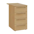 LXKC 1 - 85 kontejner přístavný, 4-zásuvkový, deska 18 mm, centrální zámek, 750x430x560, javor horsk