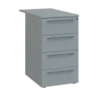 LXKC 2 - 85 kontejner přístavný, 4-zásuvkový, deska 25 mm, centrální zámek, 750x430x560, šedá