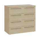 LXN 2 - 84Z kancelářská skříň, 4-zásuvková, 750x800x400, bříza světlá