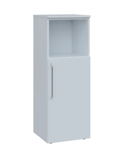 LXN 3 - 4DN kancelářská skříň, 1-dveřová/nika, pravá, 1100x400x400, bílá