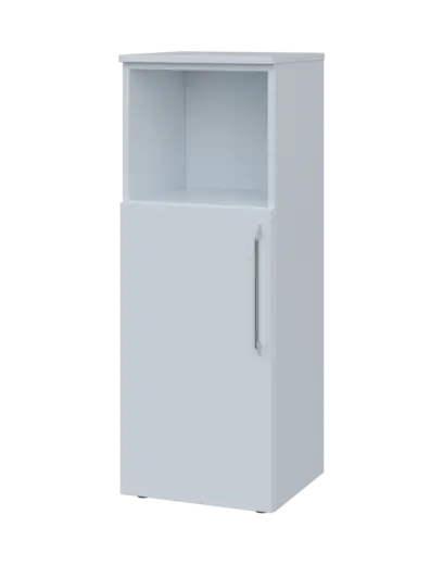 LXN 3 - 4DN kancelářská skříň, 1-dveřová/nika, levá, 1100x400x400, bílá