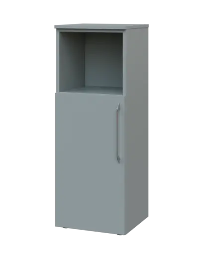 LXN 3 - 4DN kancelářská skříň, 1-dveřová/nika, levá, 1100x400x400, šedá