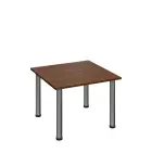 G-43 Konferenční stolek 700 x 700 mm, deska 18 mm, ořech královský / nohy chrom