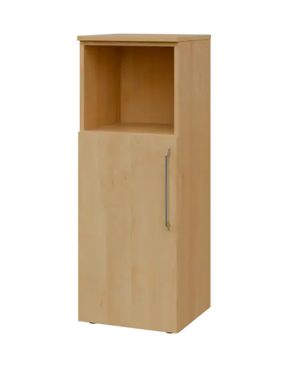 LXN 3 - 4DN kancelářská skříň, 1-dveřová/nika, levá, 1100x400x400, javor horský