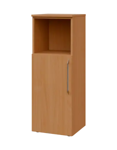 LXN 3 - 4DN kancelářská skříň, 1-dveřová/nika, levá, 1100x400x400, buk royal