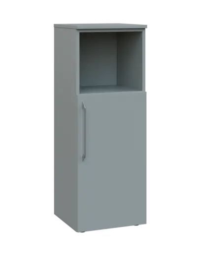 LXN 3 - 4DN kancelářská skříň, 1-dveřová/nika, pravá, 1100x400x400, šedá