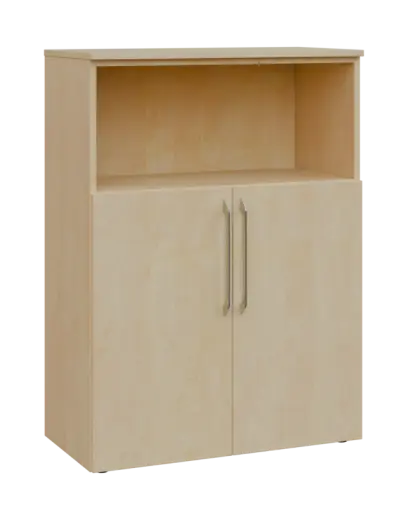 LXN 3 - 8DN kancelářská skříň, 2-dveřová/nika, 1100x800x400, bříza světlá