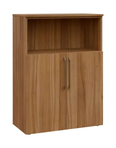 LXN 3 - 8DN kancelářská skříň, 2-dveřová/nika, 1100x800x400, ořech světlý