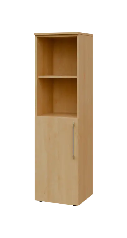 LXN 4 - 4DN2 kancelářská skříň, 1-dveřová/nika, levá, 1450x400x400, javor horský