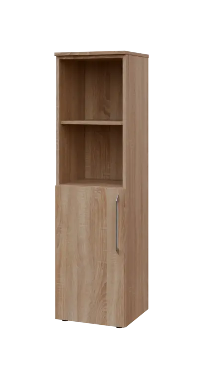 LXN 4 - 4DN2 kancelářská skříň, 1-dveřová/nika, levá, 1450x400x400, dub bardolino