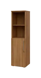 LXN 4 - 4DN2 kancelářská skříň, 1-dveřová/nika, levá, 1450x400x400, ořech světlý