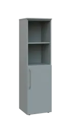 LXN 4 - 4DN2 kancelářská skříň, 1-dveřová/nika, pravá, 1450x400x400, šedá