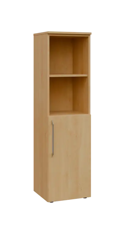 LXN 4 - 4DN2 kancelářská skříň, 1-dveřová/nika, pravá, 1450x400x400, javor horský