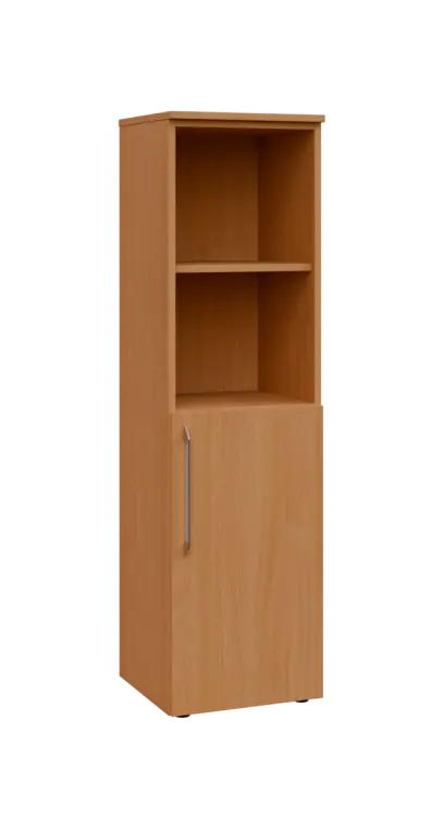 LXN 4 - 4DN2 kancelářská skříň, 1-dveřová/nika, pravá, 1450x400x400, buk royal