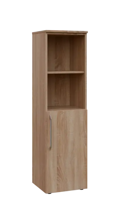 LXN 4 - 4DN2 kancelářská skříň, 1-dveřová/nika, pravá, 1450x400x400, dub bardolino