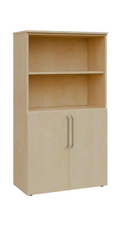 LXN 4 - 8DN2 kancelářská skříň, 2-dveřová/nika, 1450x800x400, bříza světlá