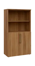 LXN 4 - 8DN2 kancelářská skříň, 2-dveřová/nika, 1450x800x400, ořech světlý